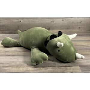 Pillowfort Green Dinosaur Triceratops Weighted Plush  3lbs Pillow 24” Soft